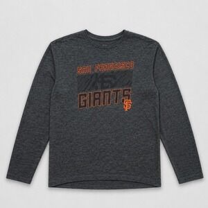 MLB San Francisco Giants Shirt Large Charcoal TX3 Cool Long Sleeve SF Baseball